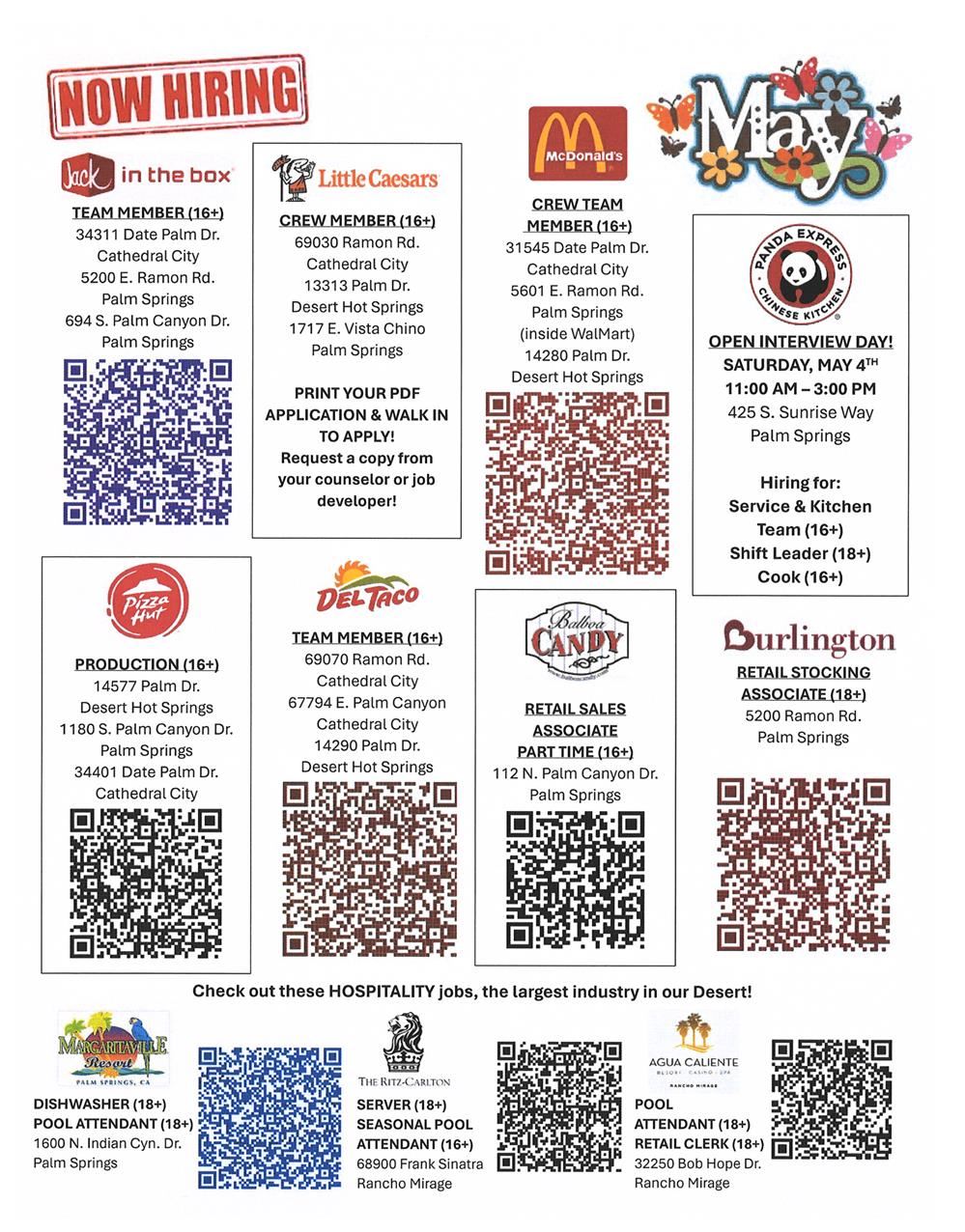 may jobs